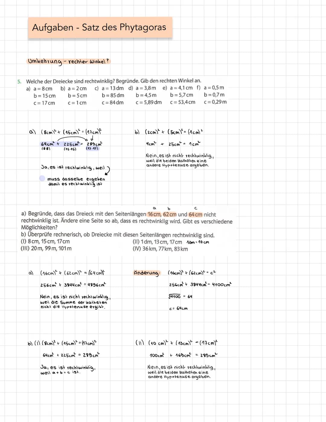 Kathete
2cm
2cm
Satz des Pythagoras - Allgemein
Hypotenuse
A
Kathete
Formel: a² +6² = c²
C = 3,61 cm
(Kathete 1)² + (hathete 2)² = (Hypotenu