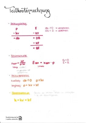 Know Teilkostenrechnung | Formeln Deckungsbeitrag, Gewinnschwelle, Preisuntergrenze, ... thumbnail