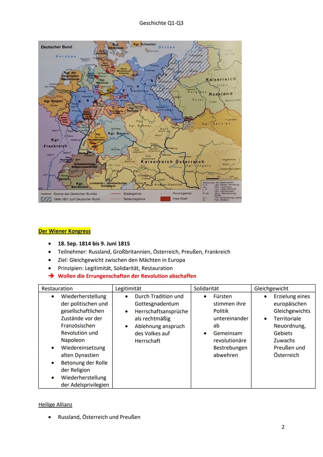 Geschichte Klausur 1 Lernzettel
Themen
●
●
●
Vorgeschichte
●
IT
●
●
Koalitionskriege 1792 bis 1809 -> Französisches Hegemoniebestreben
Bildu