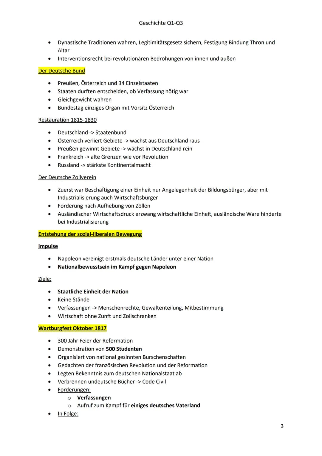 Geschichte Klausur 1 Lernzettel
Themen
●
●
●
Vorgeschichte
●
IT
●
●
Koalitionskriege 1792 bis 1809 -> Französisches Hegemoniebestreben
Bildu