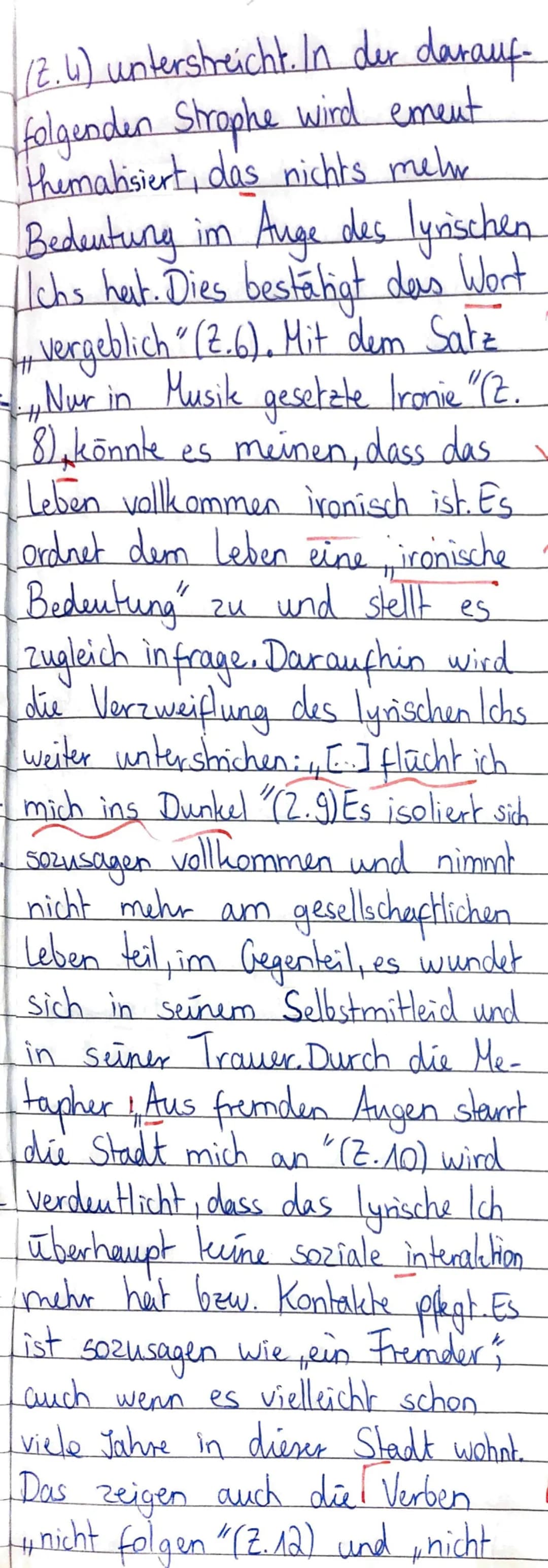 08.10.19
Klausur Nr. 1 - Gedichtsanalyse.
Mascha Kaleko, Weil du nicht da bist
In Mascha Kaléke's Gedicht, Weil
du nicht da bist", welches 1