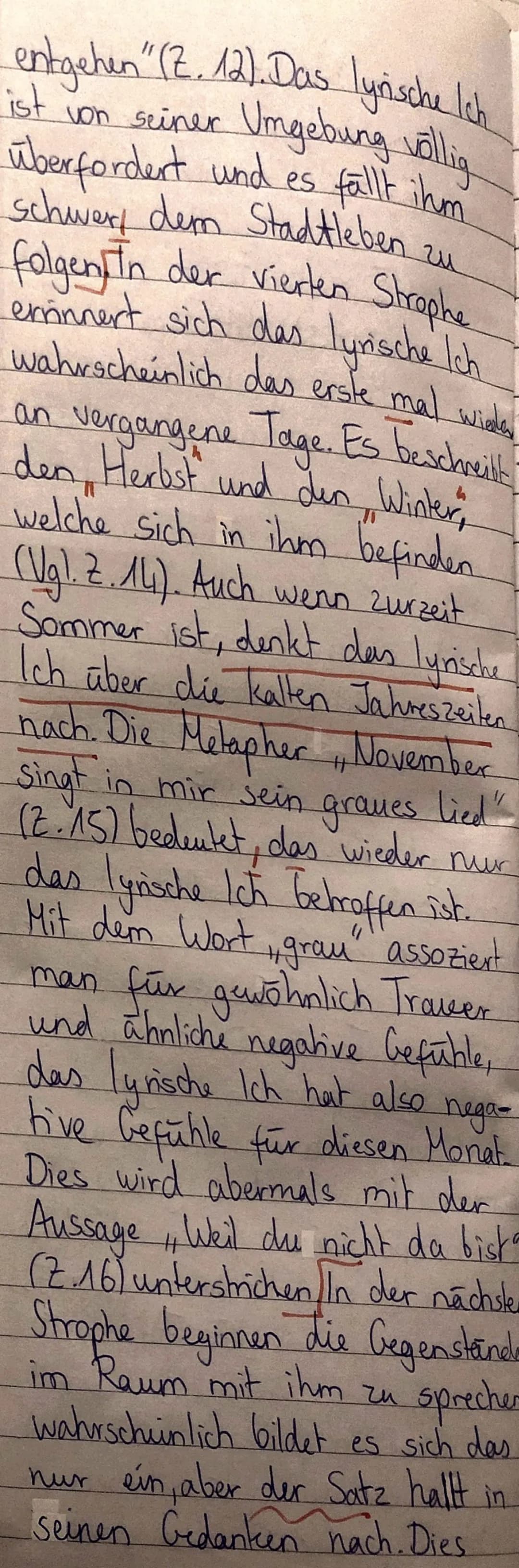 08.10.19
Klausur Nr. 1 - Gedichtsanalyse.
Mascha Kaleko, Weil du nicht da bist
In Mascha Kaléke's Gedicht, Weil
du nicht da bist", welches 1