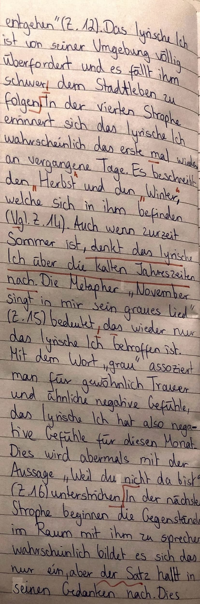 08.10.19
Klausur Nr. 1 - Gedichtsanalyse.
Mascha Kaleko, Weil du nicht da bist
In Mascha Kaléke's Gedicht, Weil
du nicht da bist", welches 1