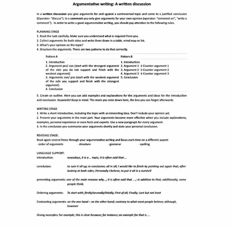 Know Argumentative writing thumbnail
