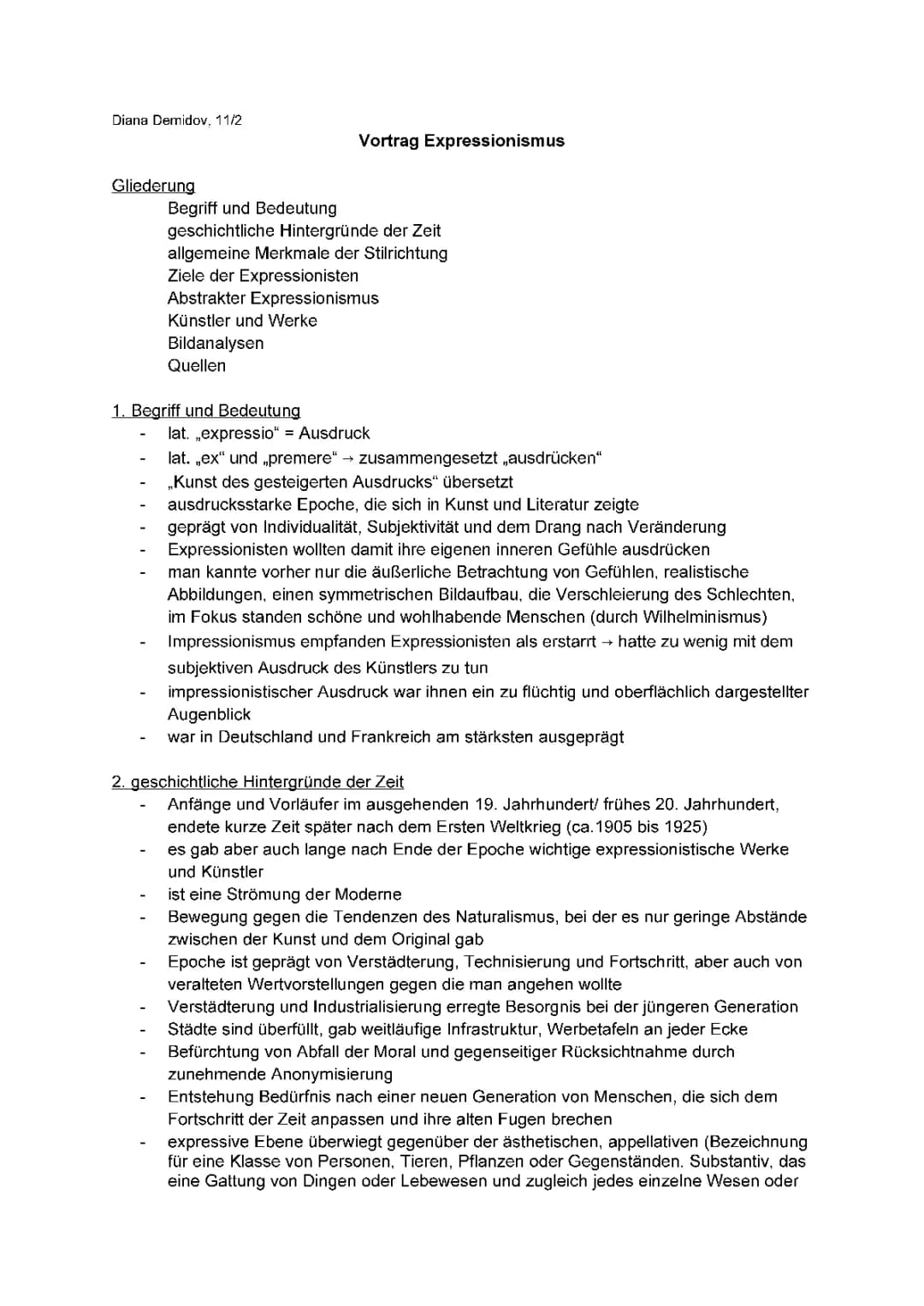 Expressionismus und abstrakter Expressionismus: Merkmale, Künstler und Werke