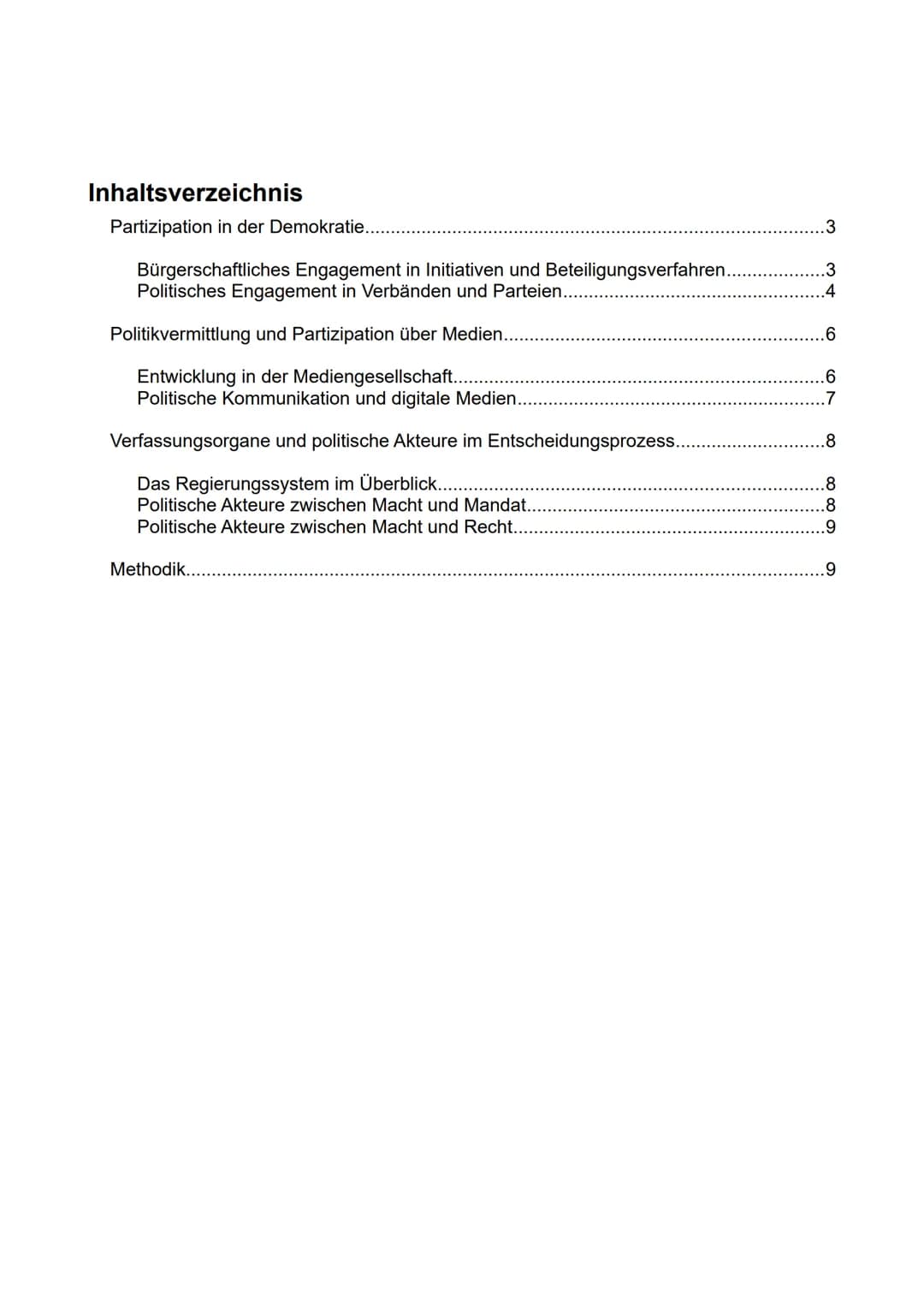 Politik-Wirtschaft
gA
Semester 1 -Politische Partizipation zwischen
Anspruch und Wirklichkeit- Inhaltsverzeichnis
Partizipation in der Demok