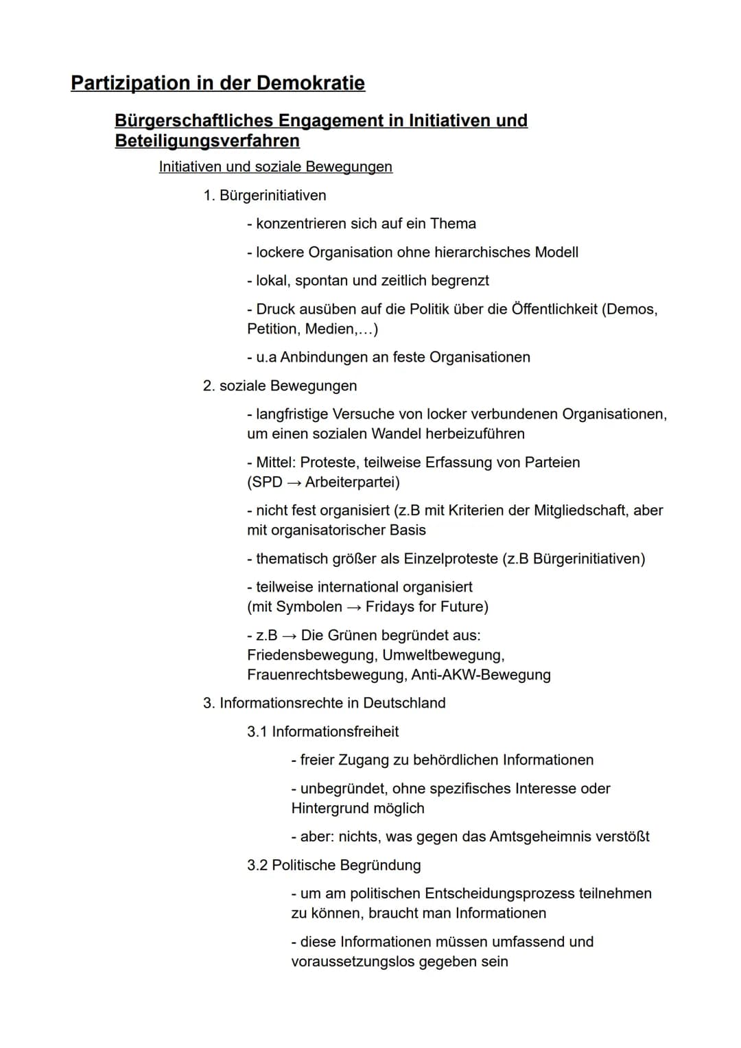 Politik-Wirtschaft
gA
Semester 1 -Politische Partizipation zwischen
Anspruch und Wirklichkeit- Inhaltsverzeichnis
Partizipation in der Demok