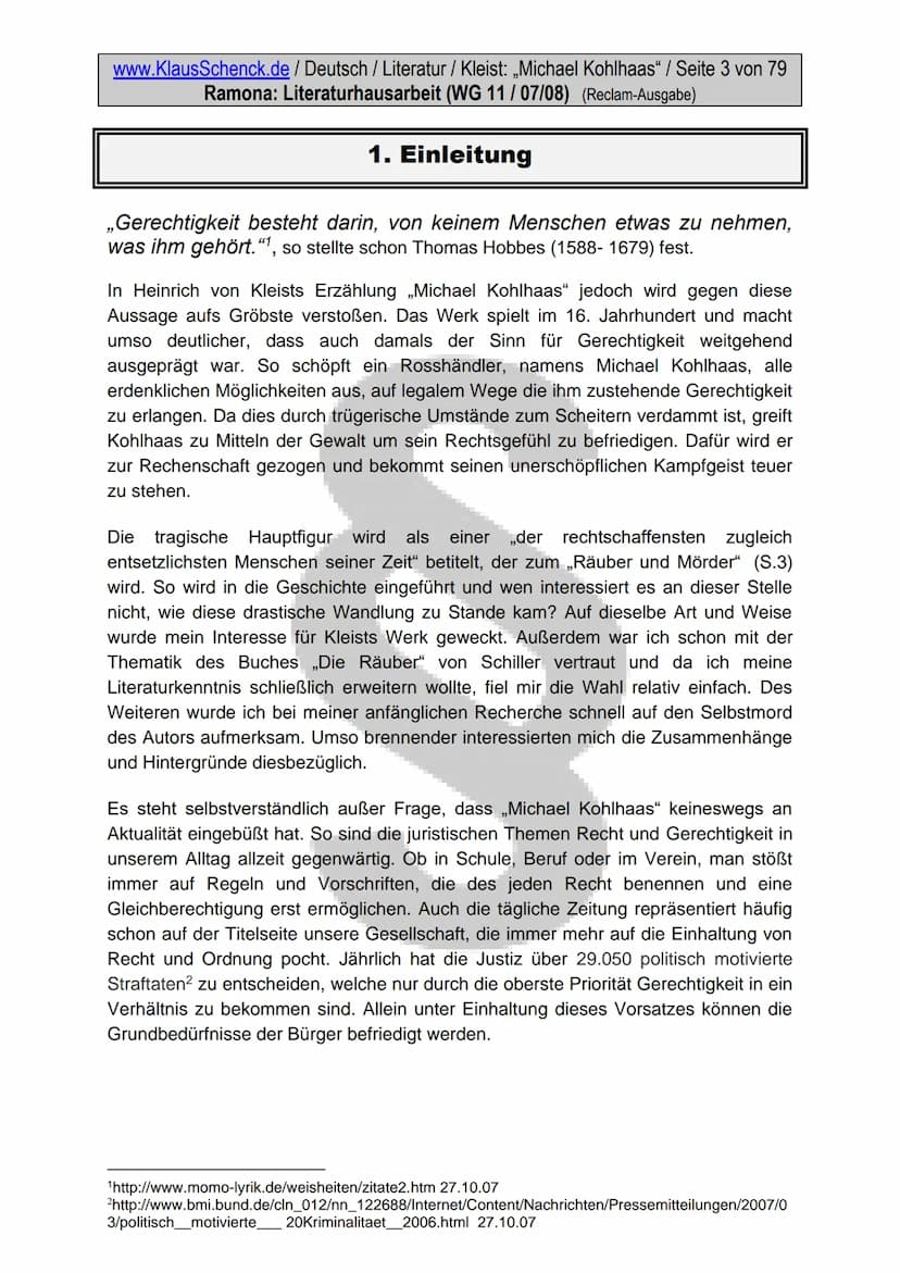 www.KlausSchenck.de / Deutsch / WG 11/ Literaturhausarbeit (2013/14) / S. 1 von 20
Strategische Vorschläge für eine Literaturhausarbeit / An