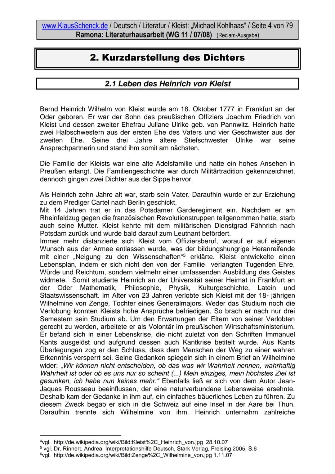 www.KlausSchenck.de / Deutsch / WG 11/ Literaturhausarbeit (2013/14) / S. 1 von 20
Strategische Vorschläge für eine Literaturhausarbeit / An