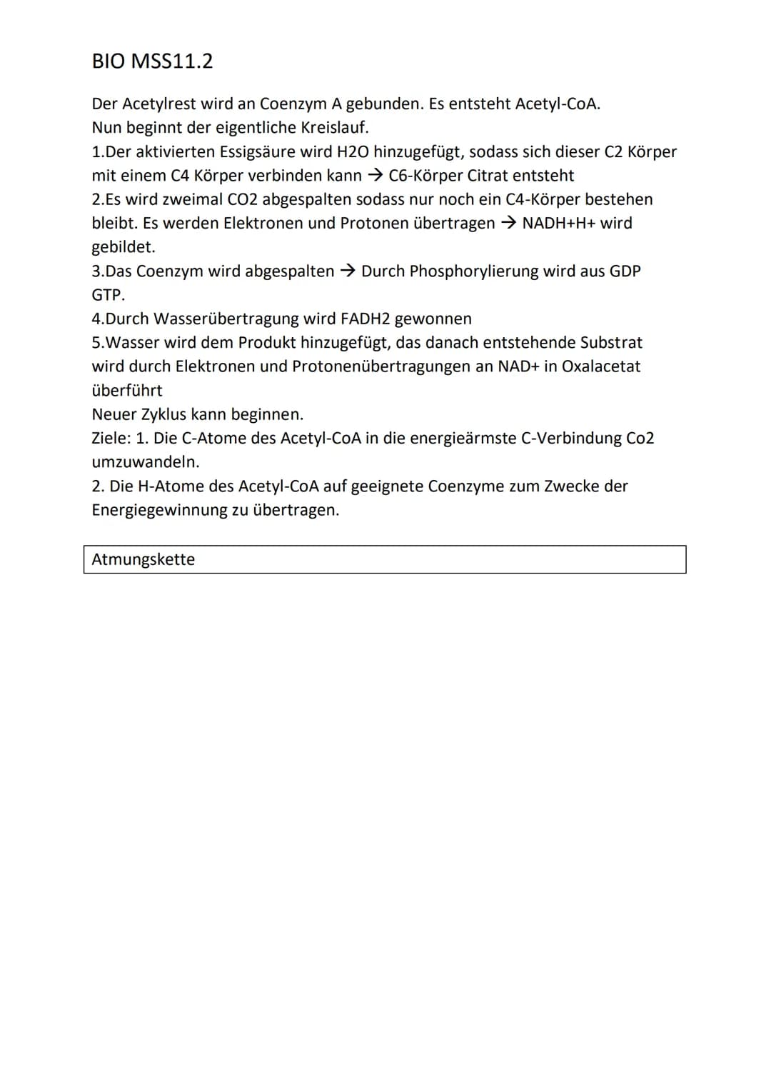 BIO MSS11.2
Glykolyse
Warum Glucose (Einfachzucker) ?
Glucose ist metastabil (reaktionsträge), d.h. es reagiert nicht aus sich selbst,
bezie