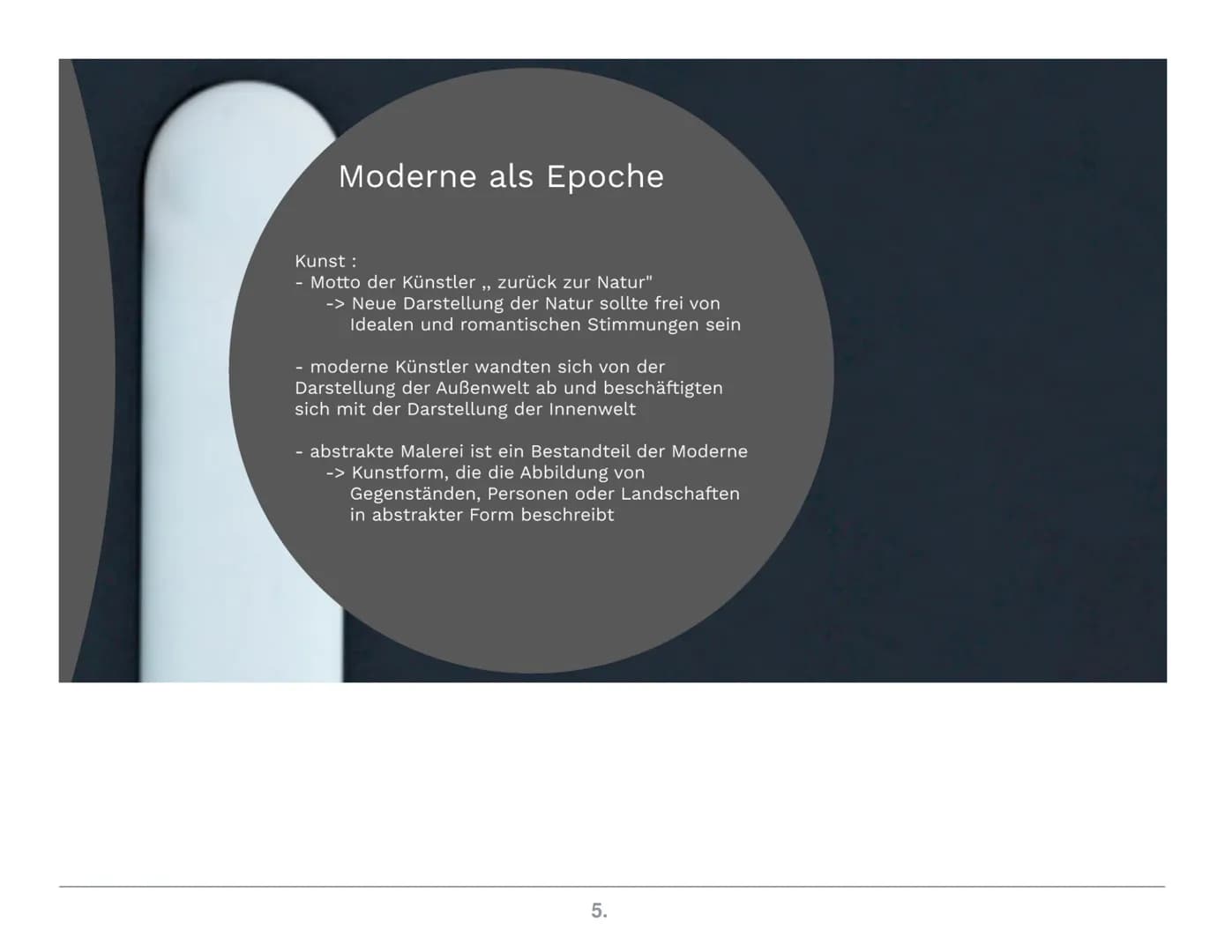 Inhaltsverzeichnis
Allgemeines
Die Epoche der Moderne
Geschichte
1.
Literatur
Vertreter
Quellen
************* Inhaltsverzeichnis
1. Allgemei