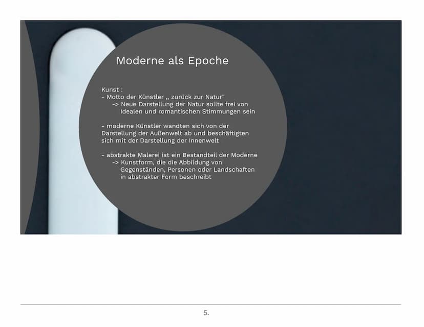Inhaltsverzeichnis
Allgemeines
Die Epoche der Moderne
Geschichte
1.
Literatur
Vertreter
Quellen
************* Inhaltsverzeichnis
1. Allgemei