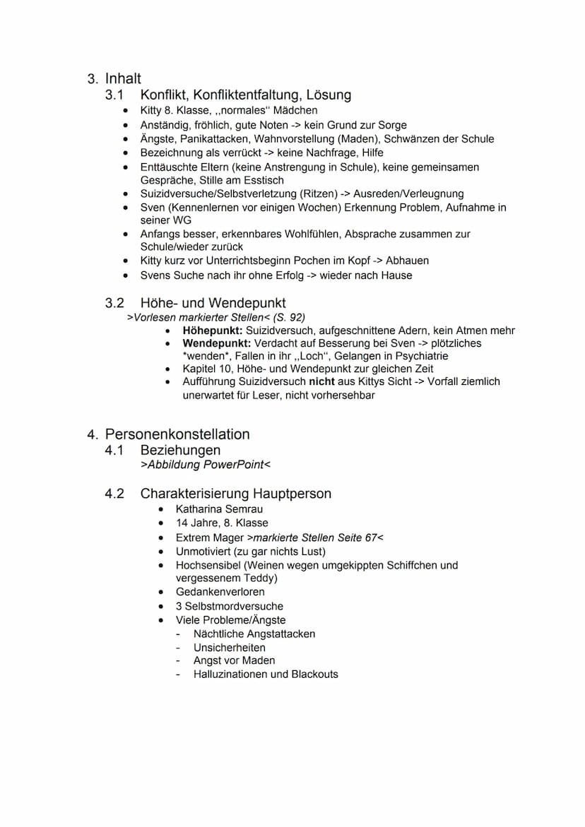 Gliederung
1. Allgemeines zum Buch
2. Brigitte Blobel
2.1 Leben
2.2 Werke
3. Inhalt
3.1 Konflikt, Konfliktentfaltung, Lösung
3.2 Höhe- und W