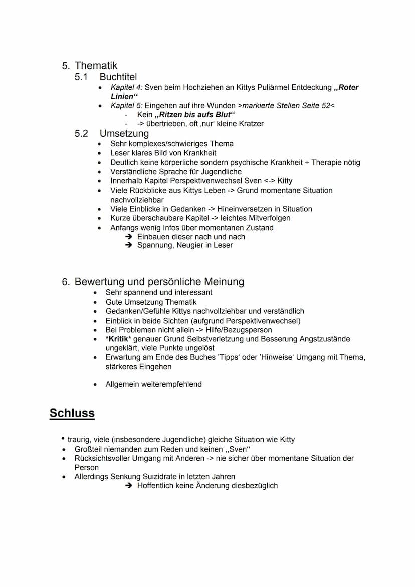 Gliederung
1. Allgemeines zum Buch
2. Brigitte Blobel
2.1 Leben
2.2 Werke
3. Inhalt
3.1 Konflikt, Konfliktentfaltung, Lösung
3.2 Höhe- und W