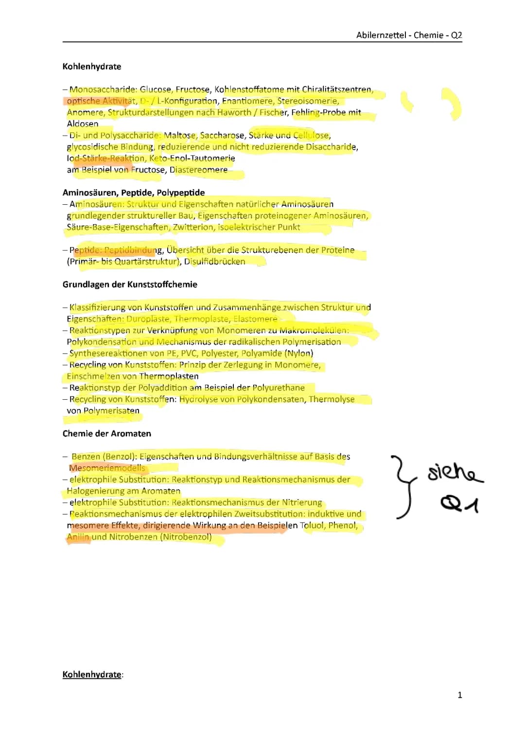 Chemie Abitur Lernzettel 