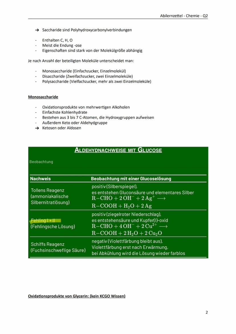 Kohlenhydrate
- Monosaccharide: Glucose, Fructose, Kohlenstoffatome mit Chiralitätszentren,
optische Aktivität, D-/L-Konfiguration, Enantiom