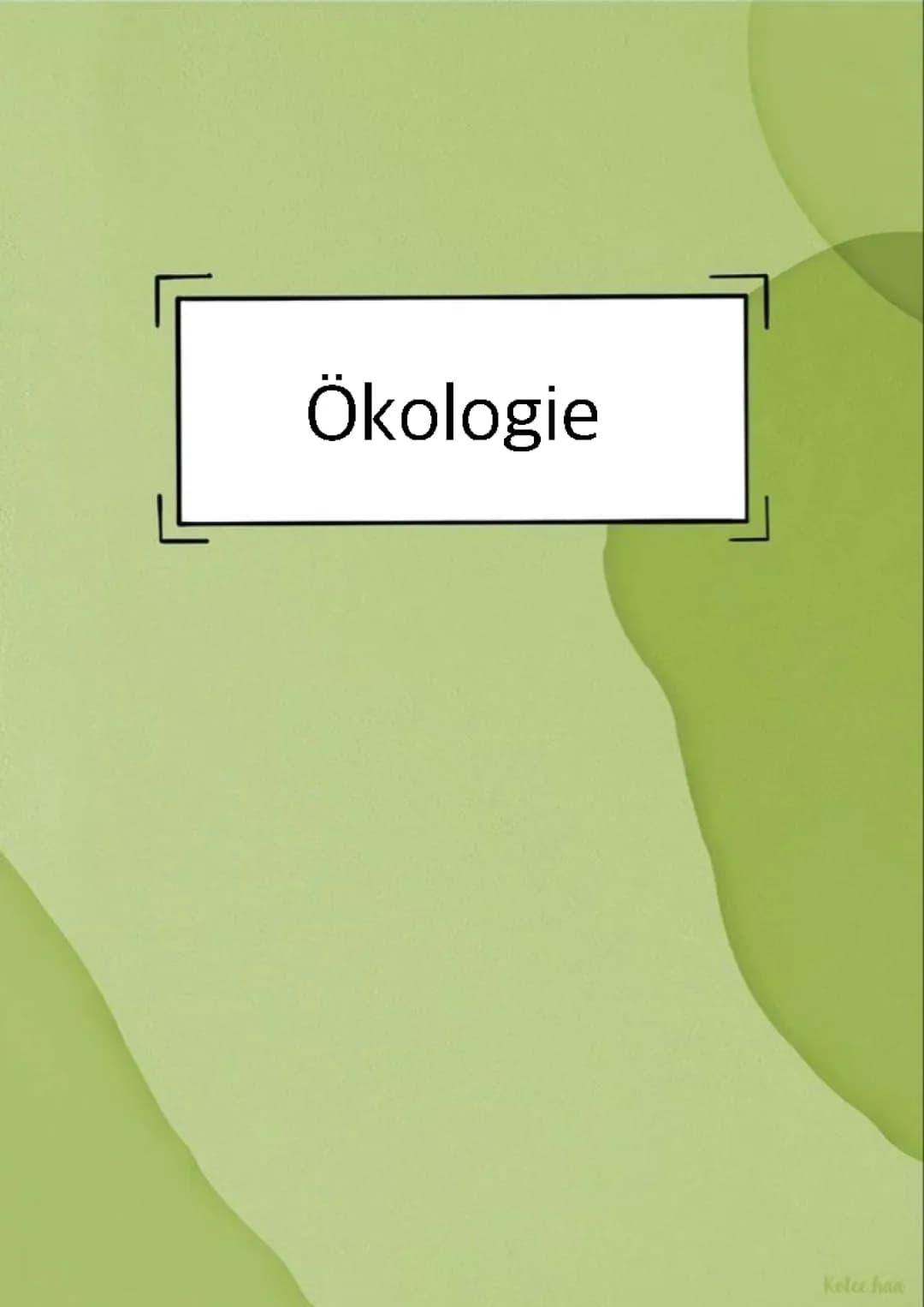 Ökologie