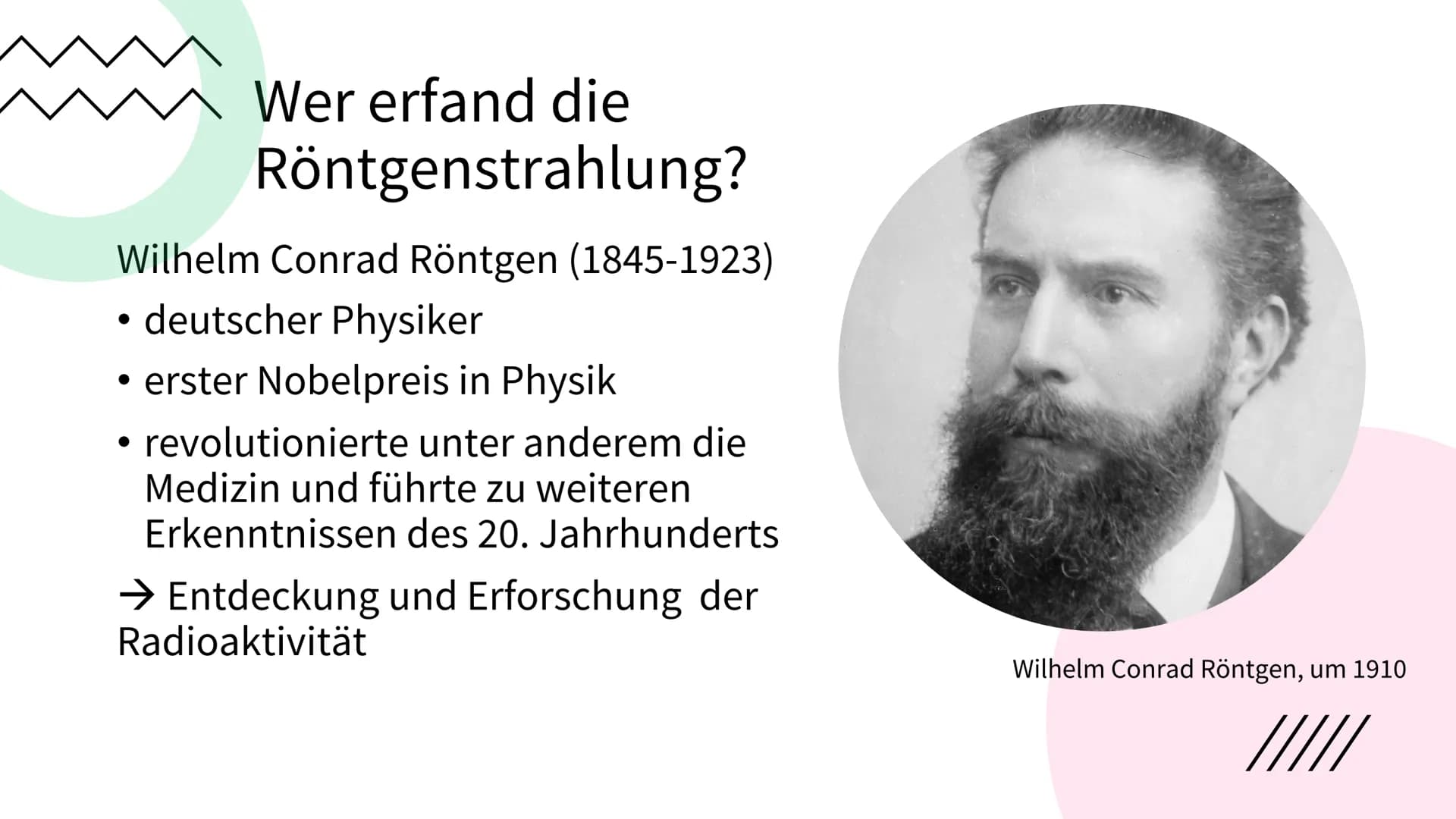 von: Lea Rubin & Lisa Sobiech
Kurzreferat
.
Entdeckung der
Röntgenstrahlung
BRODER
Röntgenstrahlen sind
Lichtstrahlen aber mit sehr
kurzer W