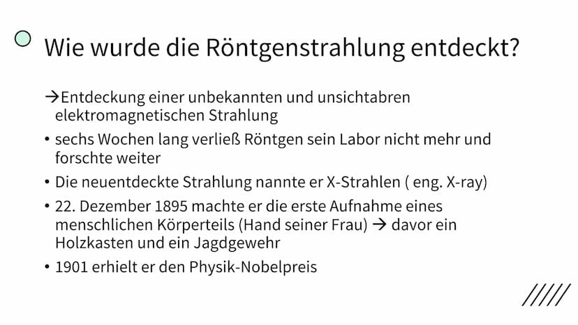 von: Lea Rubin & Lisa Sobiech
Kurzreferat
.
Entdeckung der
Röntgenstrahlung
BRODER
Röntgenstrahlen sind
Lichtstrahlen aber mit sehr
kurzer W