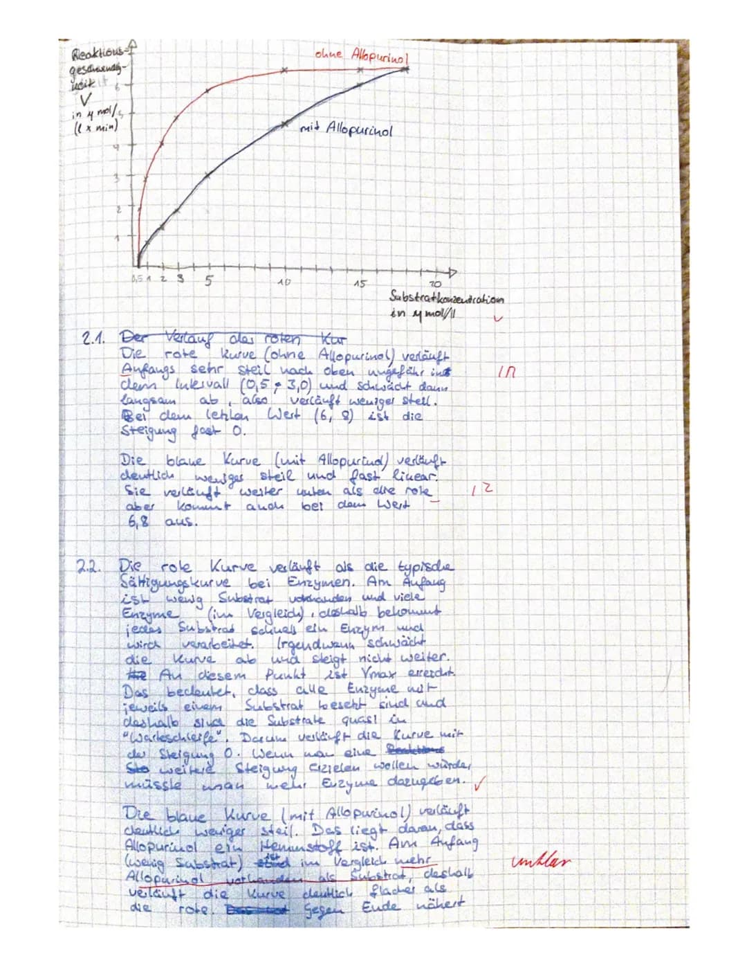 Biologie
1.1. In dem Versuch wurden
Kartoffelstücke in 6 Petrischalen
gegeben. In diesen Petrischalen war
1.2.
6 gleichgrope
eine jeweils ei