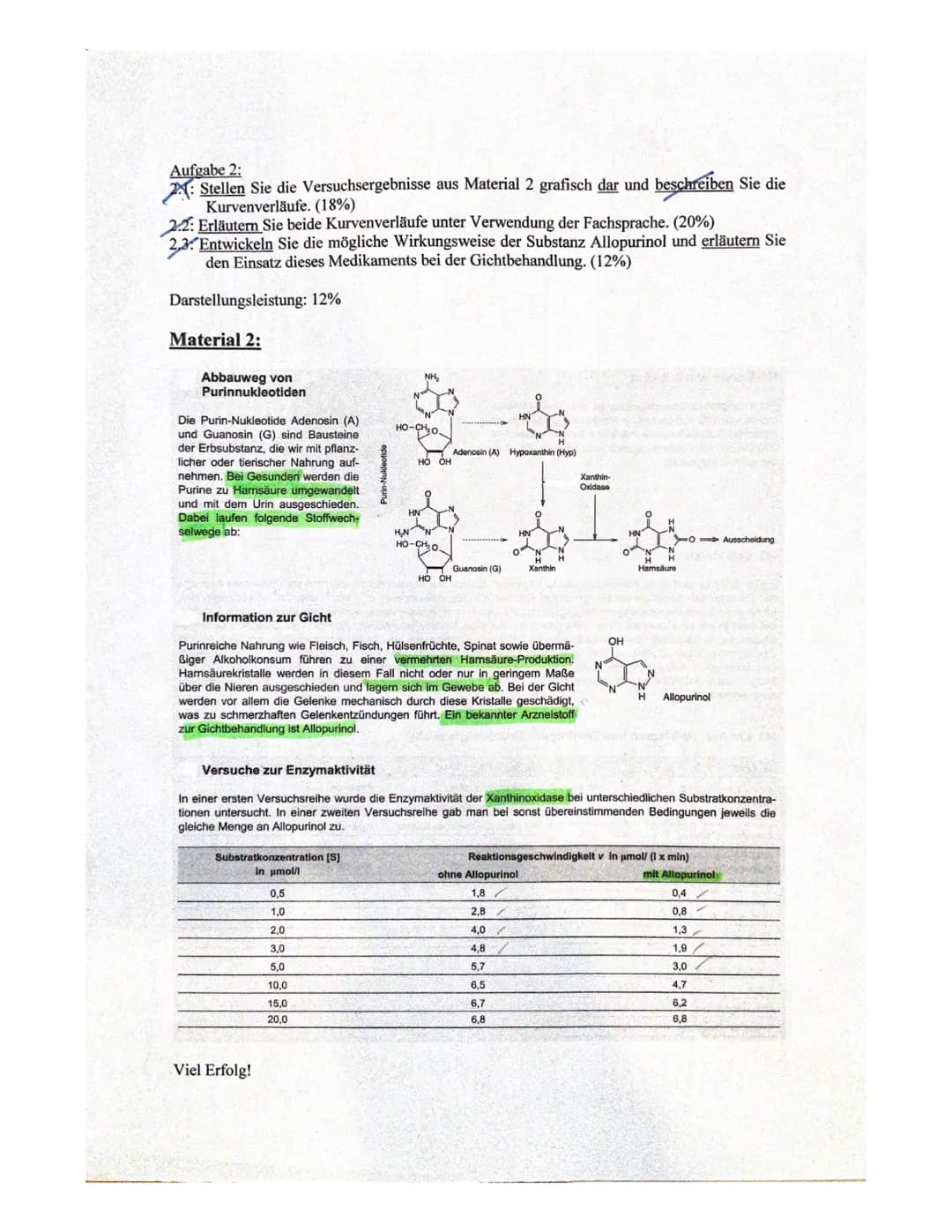 Biologie
1.1. In dem Versuch wurden
Kartoffelstücke in 6 Petrischalen
gegeben. In diesen Petrischalen war
1.2.
6 gleichgrope
eine jeweils ei