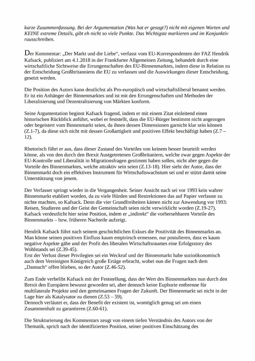 Sozialwissenschaftsklausur
(Q.2.1)
Thema: Die Europäische Union (Organe; Wirtschaft; Politik; Kritik)
Aufgabe 1a) Reproduktion: In 1a sollen