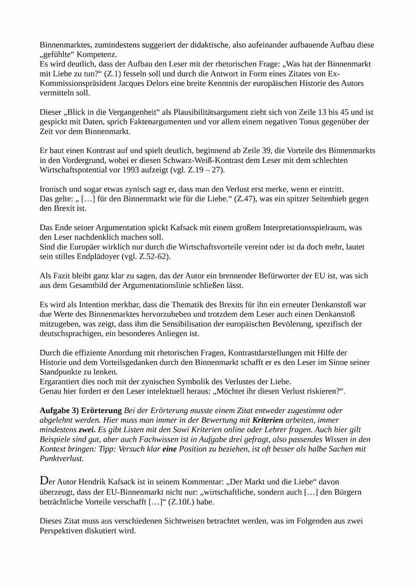 Sozialwissenschaftsklausur
(Q.2.1)
Thema: Die Europäische Union (Organe; Wirtschaft; Politik; Kritik)
Aufgabe 1a) Reproduktion: In 1a sollen