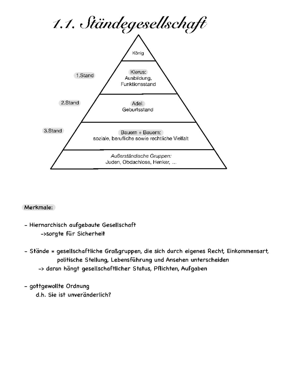 Ständegesellschaft im Mittelalter und Frühe Neuzeit - Einfach erklärt für die 7. Klasse