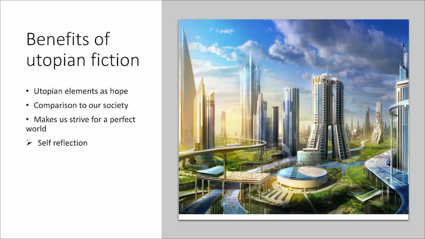 Dystopia &
utopia
From Hannah & Melike
Q2 Contents
●
●
●
●
●
Definition
Utopian Characteristics
Dystopian characteristics
Benefits of dystop
