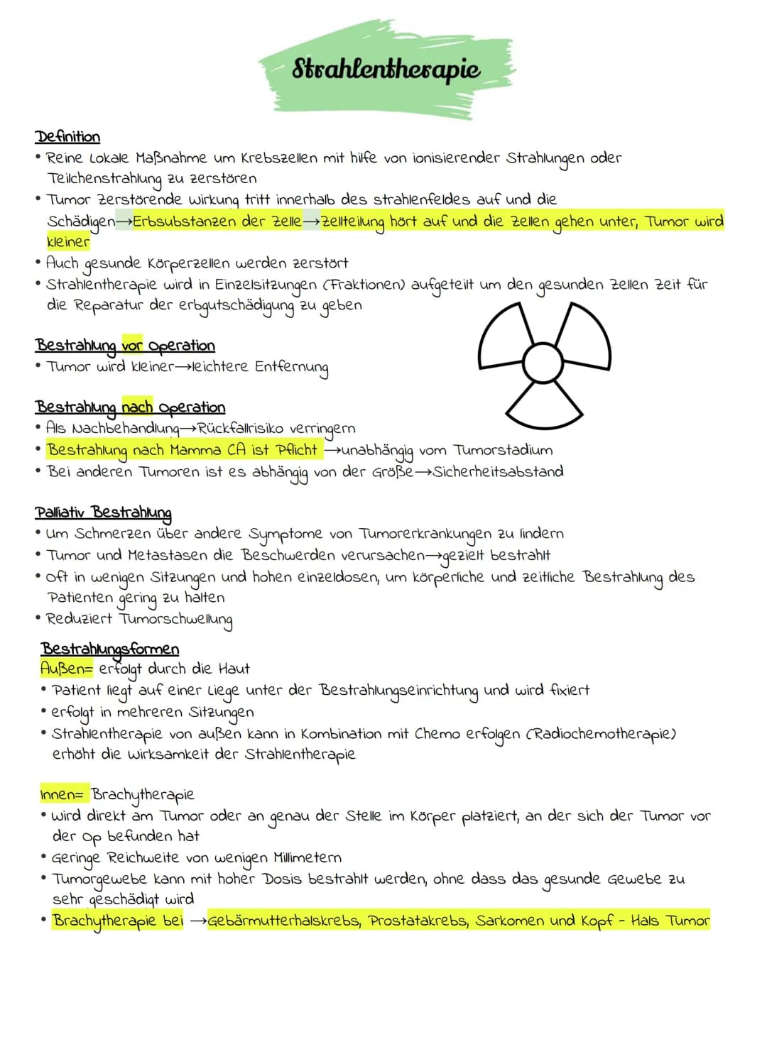 Definition
• ist eine Geschwulst
• Eine pathologische Zellansammlung durch überschießendes, unangenehmes wachstum körpereigener
Zellen
Form
