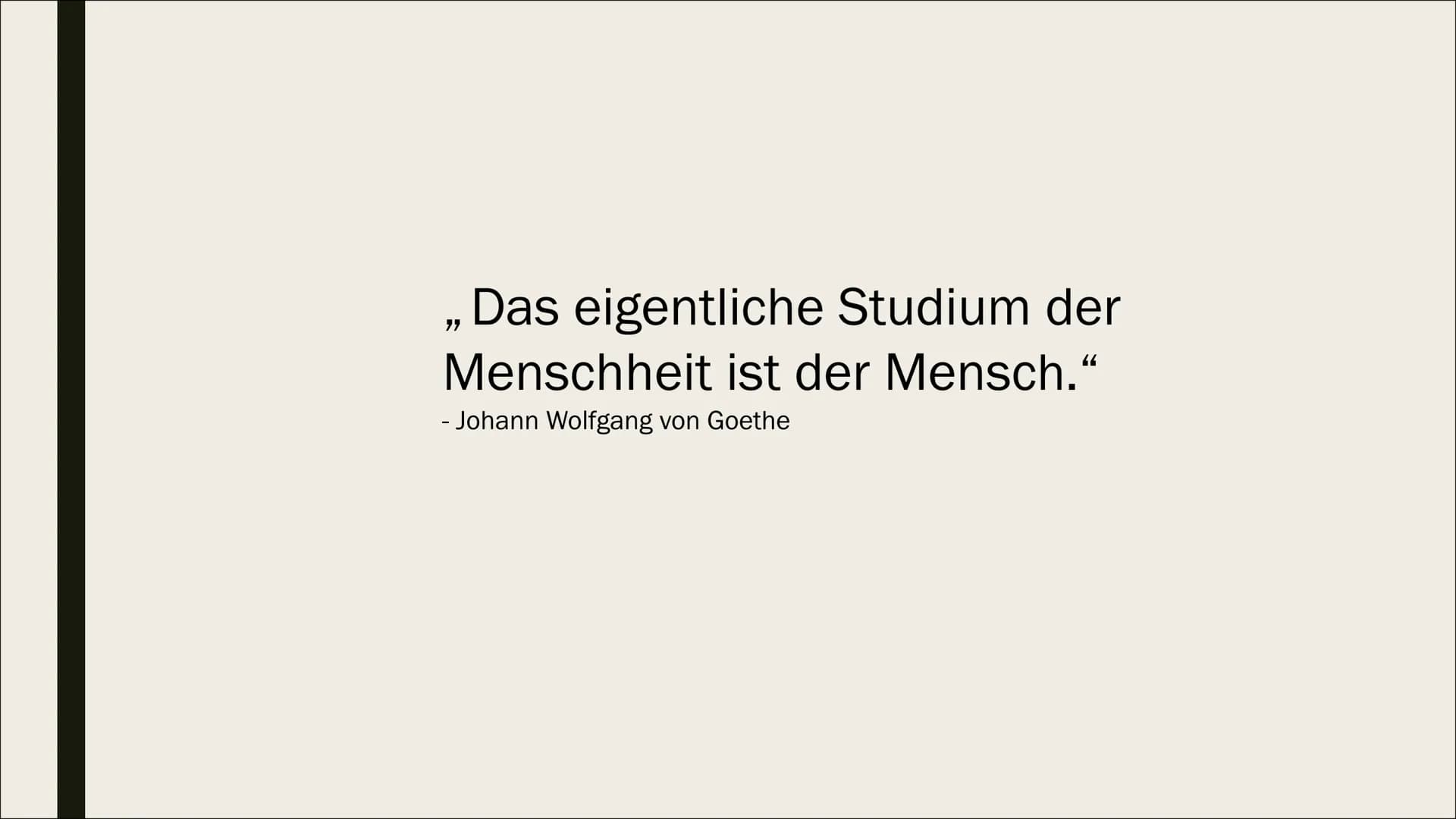 Das eigentliche Studium der
Menschheit ist der Mensch."
- Johann Wolfgang von Goethe STURM & DRANG
EMPFINDSAMKEIT
Emily Bleigel Gliederung
1