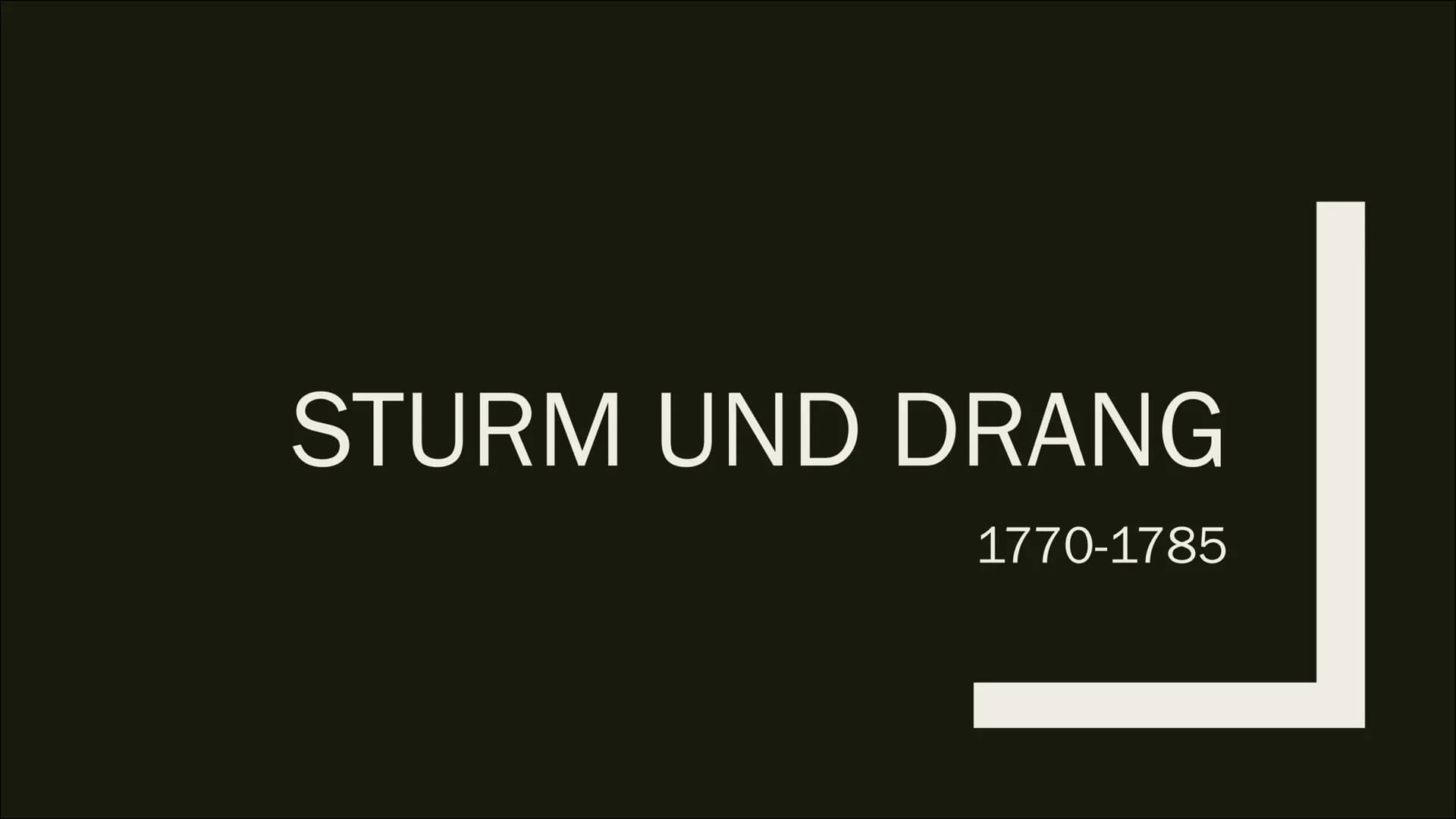 Das eigentliche Studium der
Menschheit ist der Mensch."
- Johann Wolfgang von Goethe STURM & DRANG
EMPFINDSAMKEIT
Emily Bleigel Gliederung
1