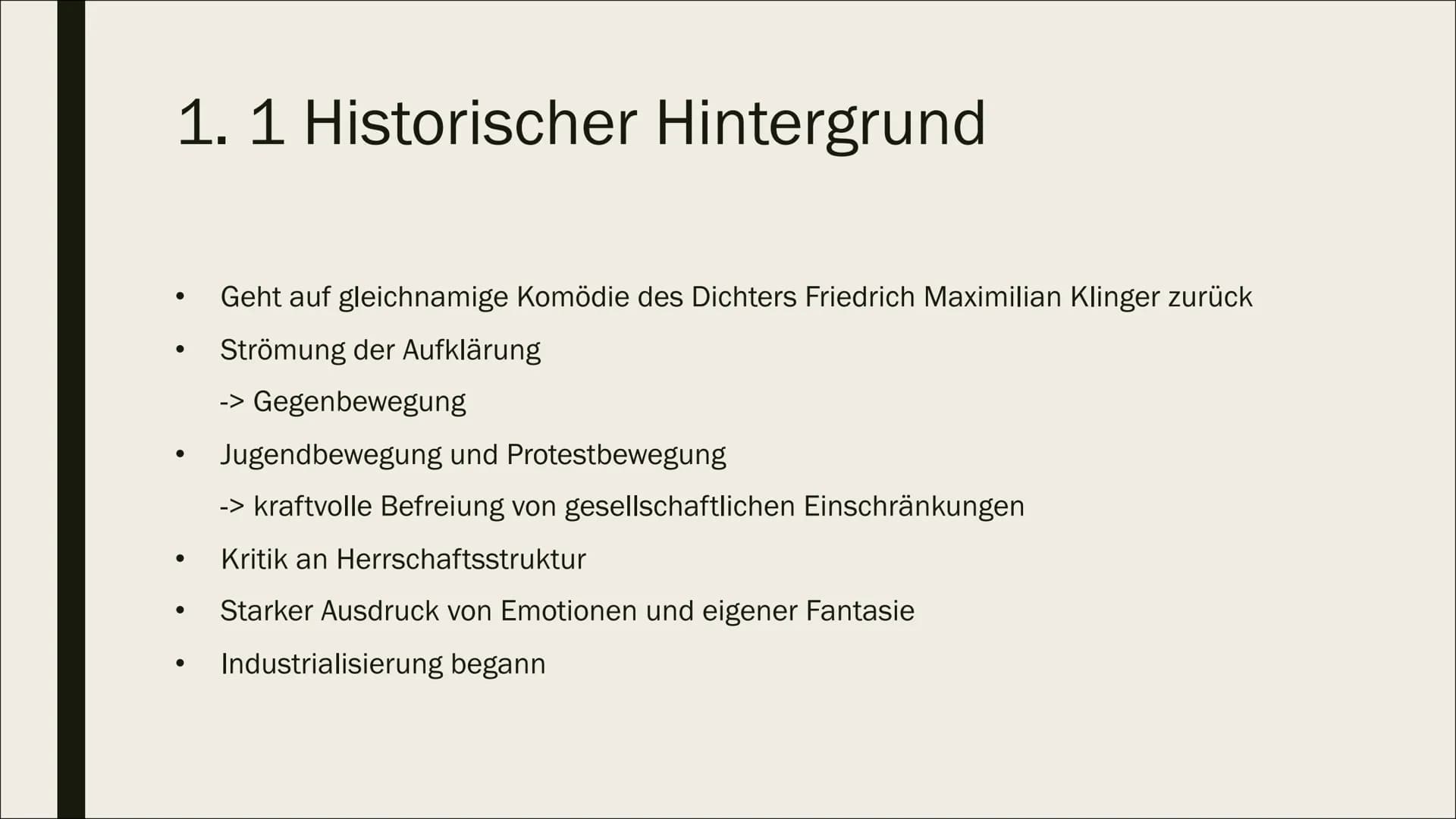 Das eigentliche Studium der
Menschheit ist der Mensch."
- Johann Wolfgang von Goethe STURM & DRANG
EMPFINDSAMKEIT
Emily Bleigel Gliederung
1