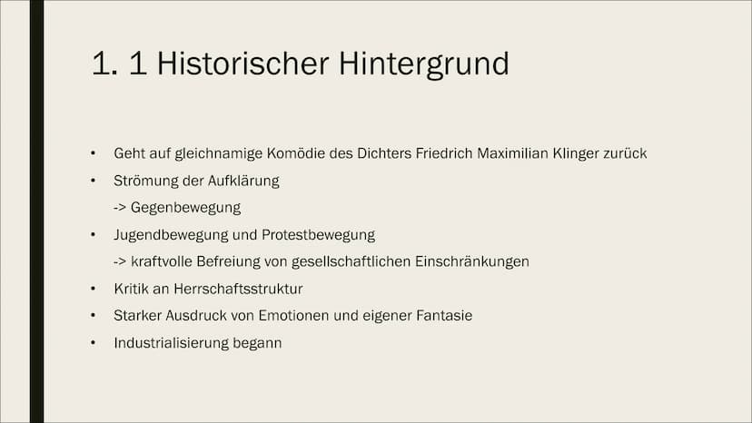 Das eigentliche Studium der
Menschheit ist der Mensch."
- Johann Wolfgang von Goethe STURM & DRANG
EMPFINDSAMKEIT
Emily Bleigel Gliederung
1