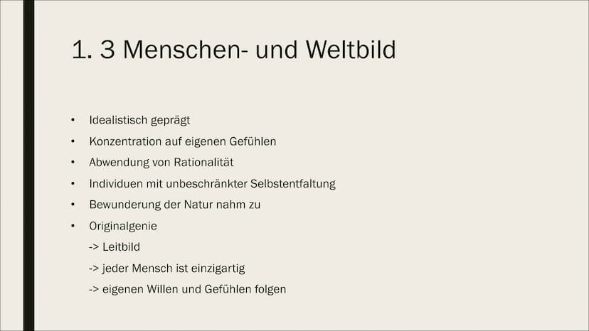 Das eigentliche Studium der
Menschheit ist der Mensch."
- Johann Wolfgang von Goethe STURM & DRANG
EMPFINDSAMKEIT
Emily Bleigel Gliederung
1