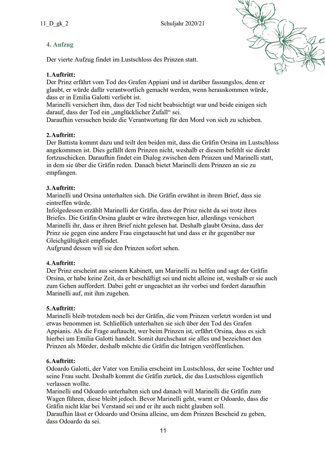 EMILIA
GALOTTI
GOTTHOLD EPHRAIM LESSING
CZ45
L'au
Mus 11_D_gk_2
Inhaltsverzeichnis:
I. Biografie
II.
III. Inhaltsangabe
IV.
V.
1. Aufzug
2. 