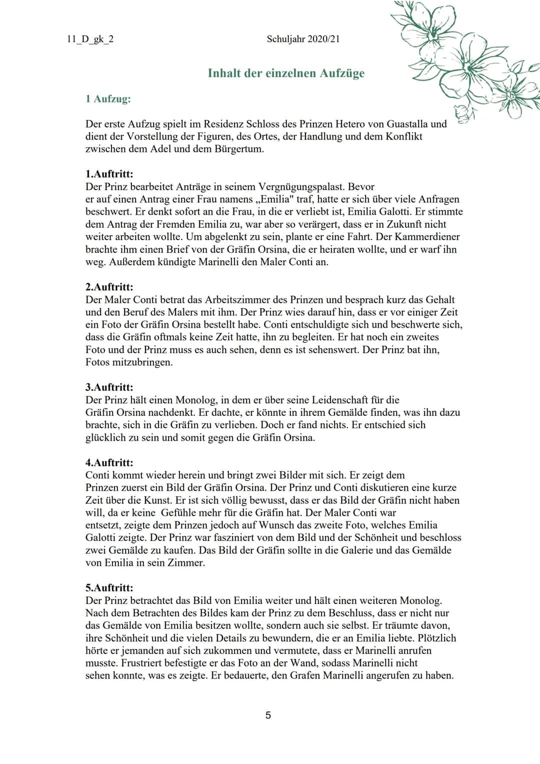 EMILIA
GALOTTI
GOTTHOLD EPHRAIM LESSING
CZ45
L'au
Mus 11_D_gk_2
Inhaltsverzeichnis:
I. Biografie
II.
III. Inhaltsangabe
IV.
V.
1. Aufzug
2. 