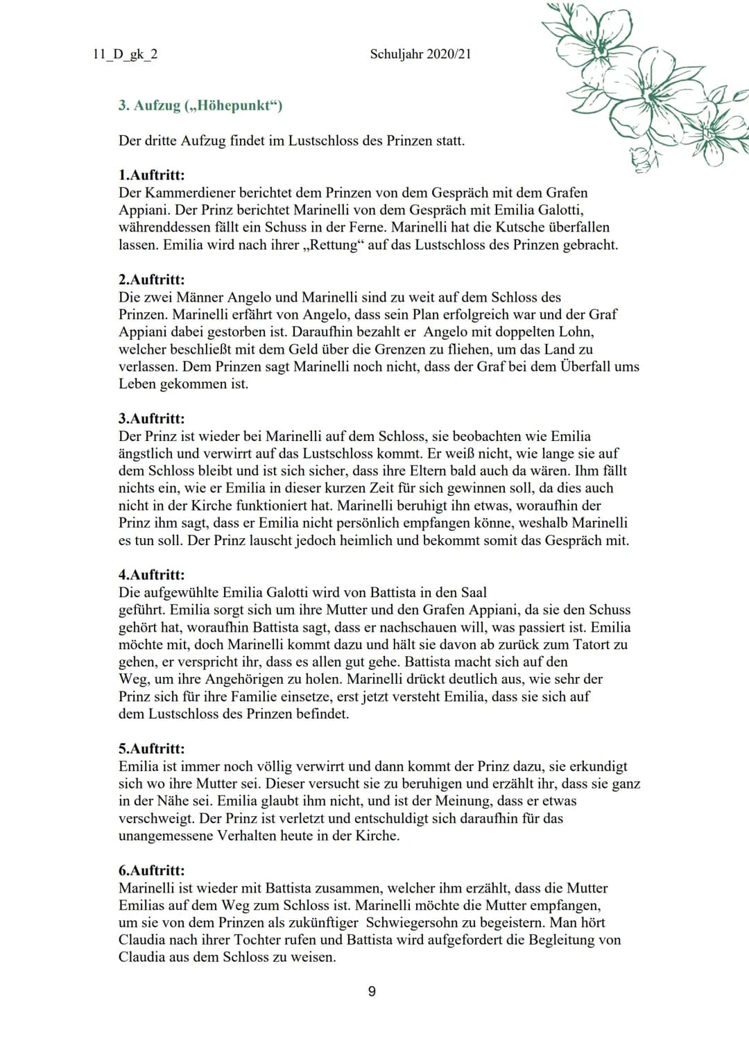 EMILIA
GALOTTI
GOTTHOLD EPHRAIM LESSING
CZ45
L'au
Mus 11_D_gk_2
Inhaltsverzeichnis:
I. Biografie
II.
III. Inhaltsangabe
IV.
V.
1. Aufzug
2. 