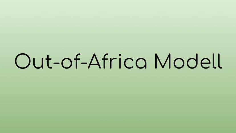Out of Africa - Modell
Von Olivia und Anna Inhalt
Out of Africa Modell
Definition
Ausbreitung
Migrationsrouten
Wie wird das Modell gestützt
