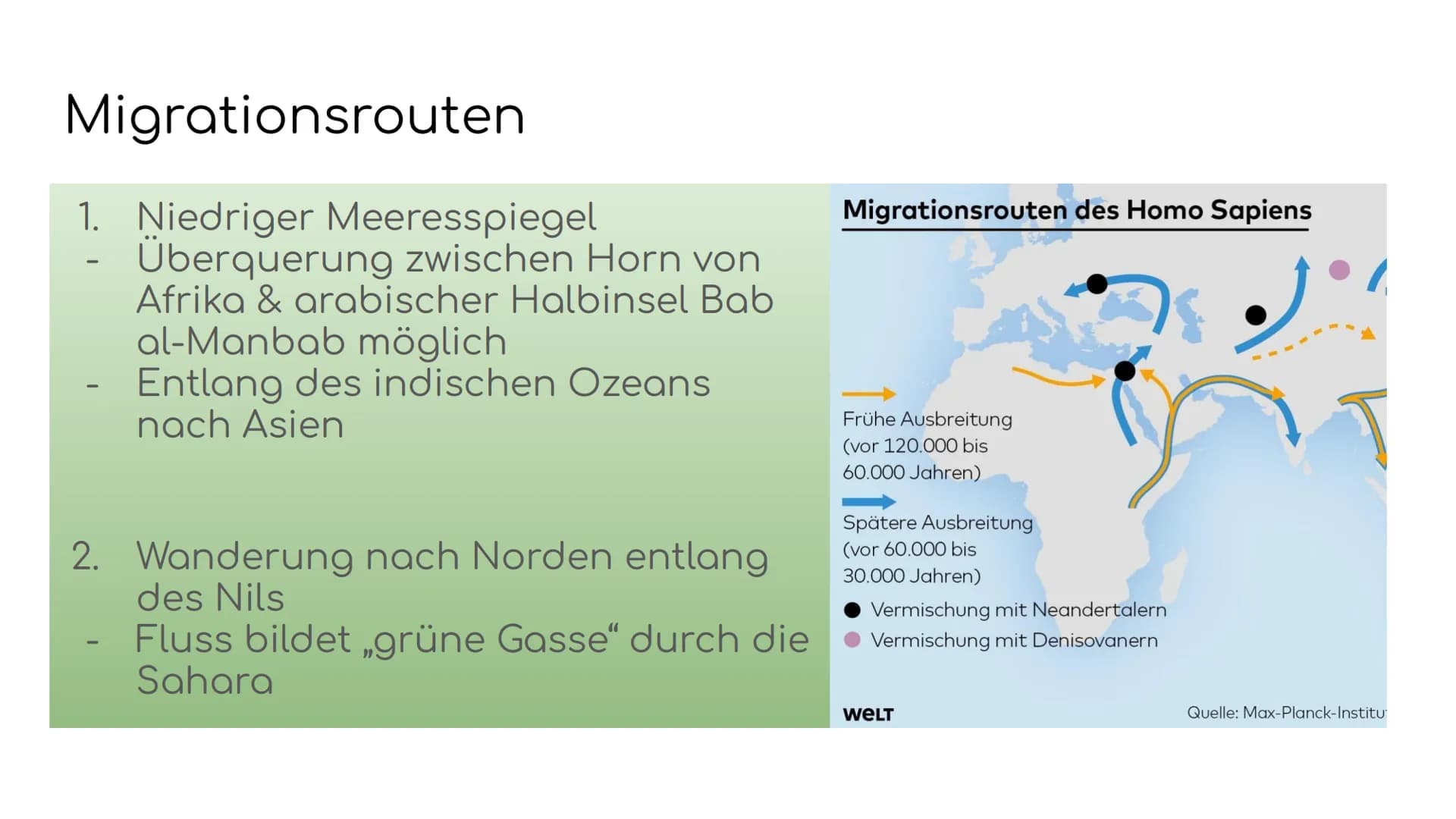 Out of Africa - Modell
Von Olivia und Anna Inhalt
Out of Africa Modell
Definition
Ausbreitung
Migrationsrouten
Wie wird das Modell gestützt
