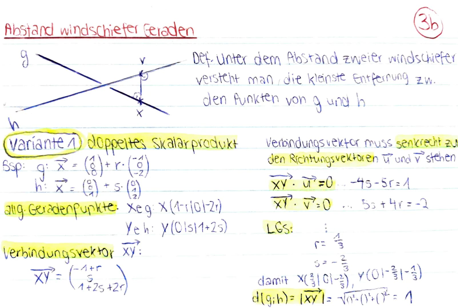 Mathe Klausur 1, J2 : Analyt. Geometrie
P
Abstand Punkt - Ebene
Abstand d (P:E): kleinste Entfernung
des Punktes P von der Ebene E; bzw.
Län