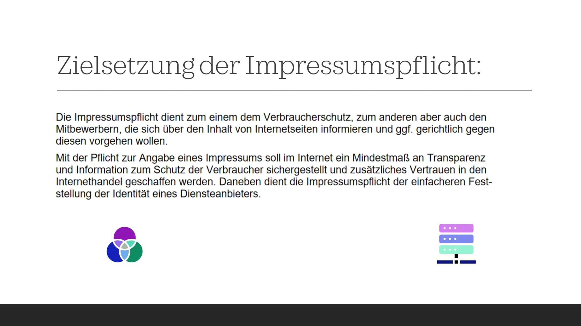 D
A
Impressum Impressum Information:
Telemediengesetz (TMG)
Ursprünglich wurde der Begriff 'Impressum' ausschließlich in Verbindung mit Büch