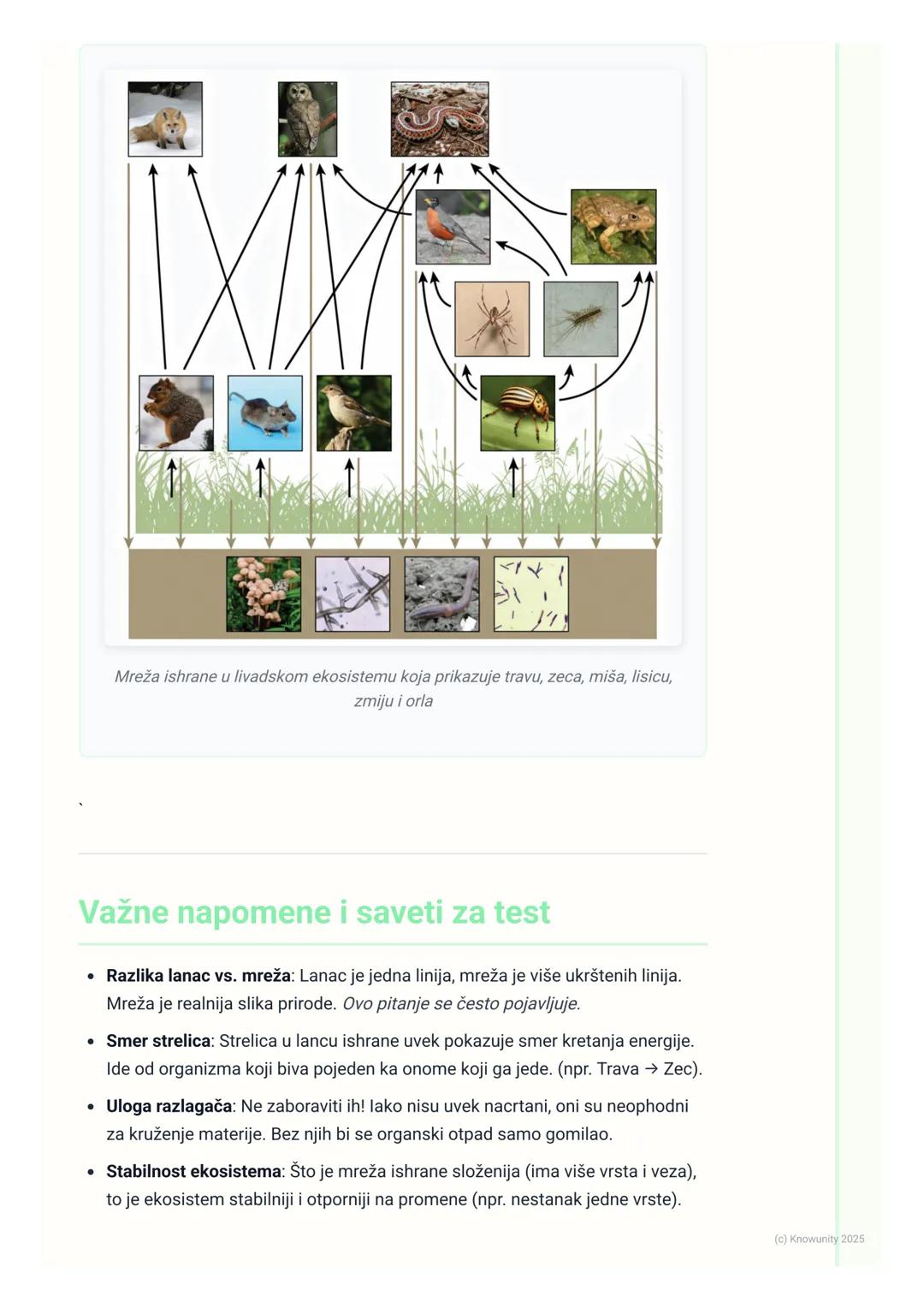 # Lancima ishrane i mreže ishrane

Uvod u lance i mreže ishrane

Odnosi ishrane pokazuju kako energija i materija kruže u ekosistemu. Sva ži