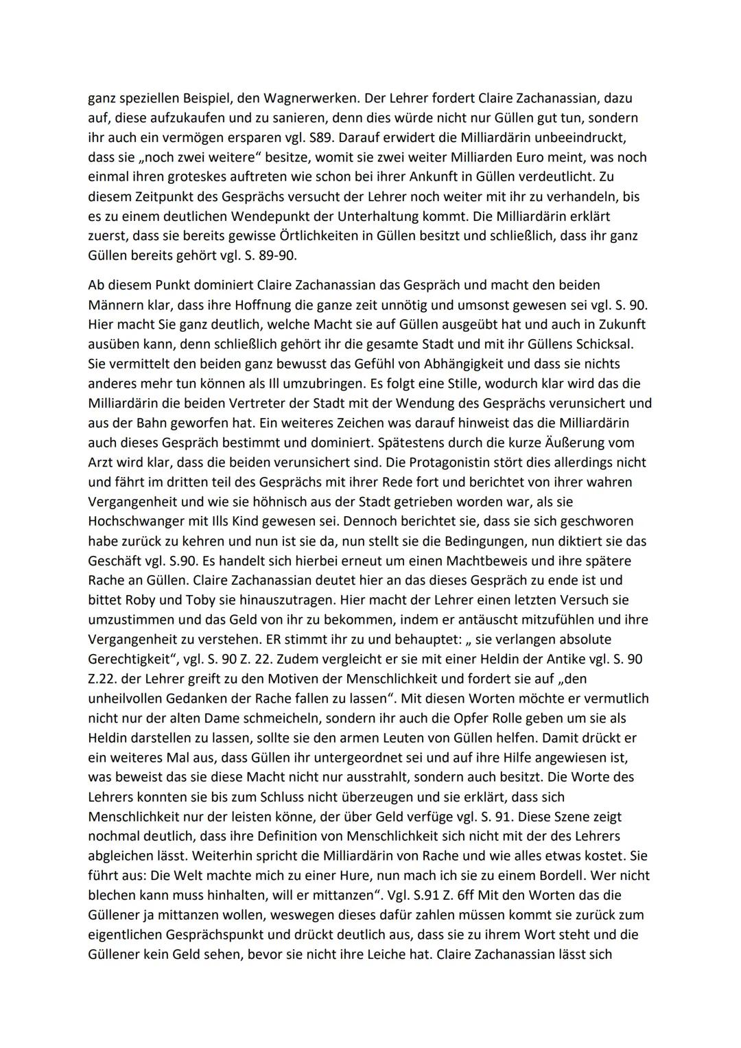 Dialog Analyse
Szene in der peterschen Scheune (S.86-91)
In dem Drama ,,Besuch der alten Dame", von Friedrich Dürrenmatt aus dem Jahr 1950 g
