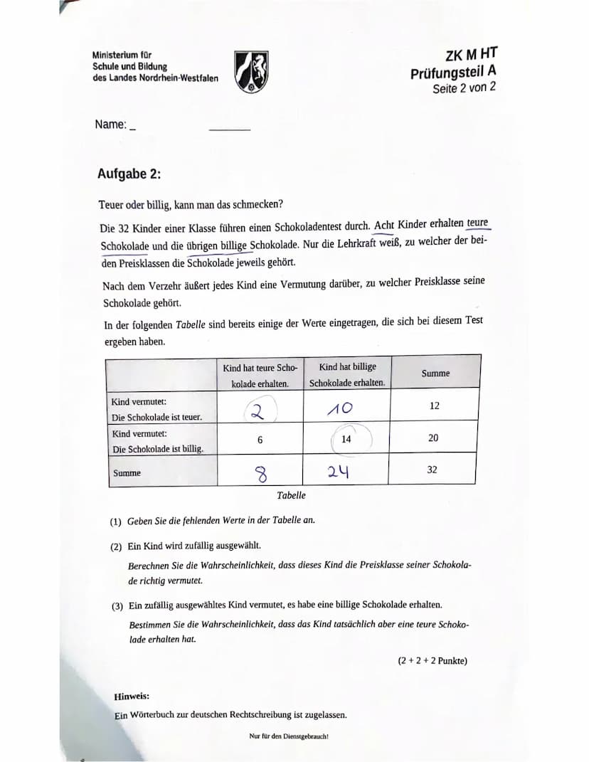 Aufgabe 3.
a) f ( ²³/²) =
23,299
A: Nein es liegt nicht auf dem Graphen der
Funktion f. (Strenggenommen!)
✓
X4=0
Mathe ZK
16
3299
1800
81
2

