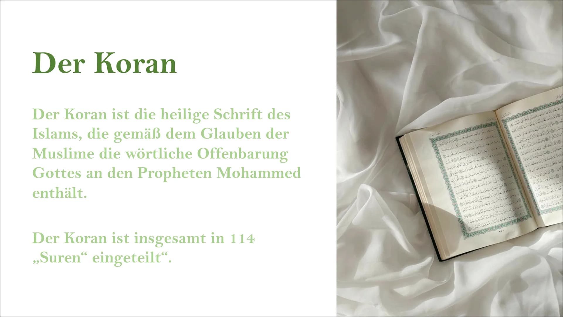 Islam
Präsentation von Iman und Schugufa
- BOSE BR Inhaltsverzeichnis
Die Geschichte und die Entstehung des
Islams
+
--
Unser Gott
Die Proph