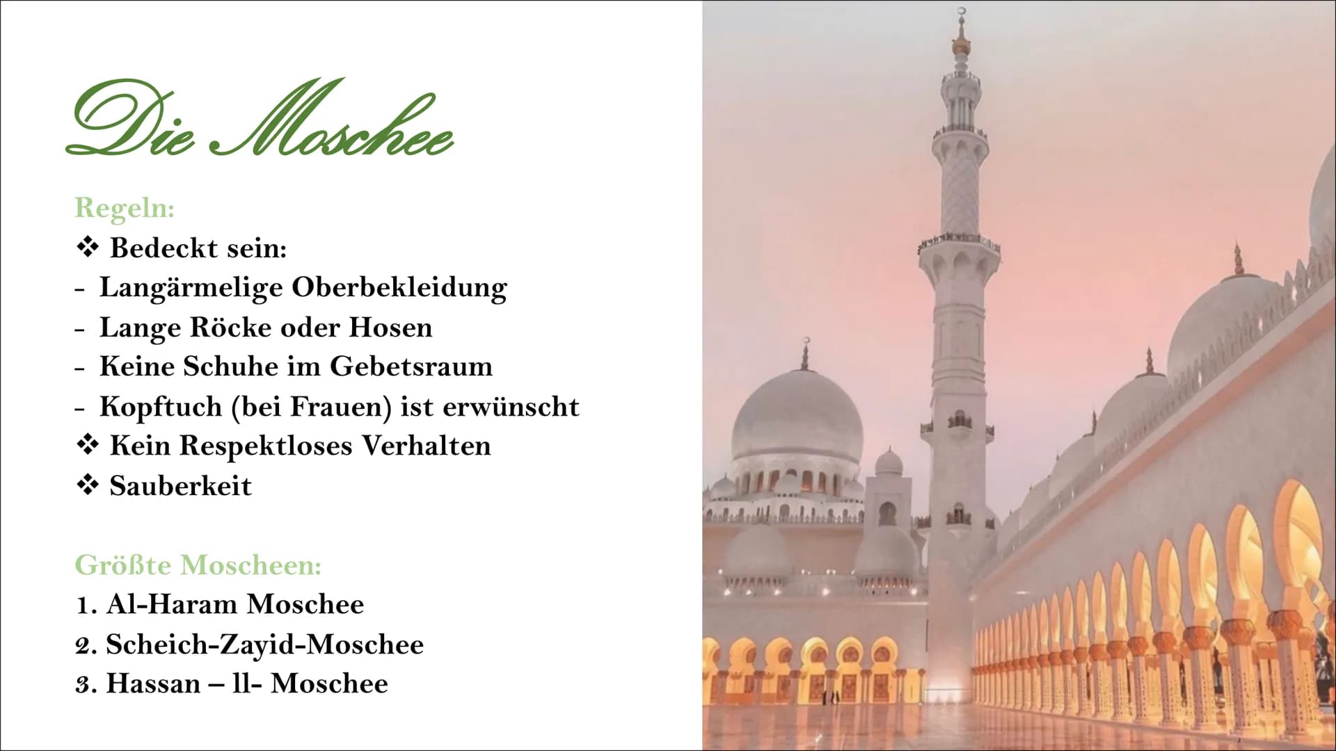 Islam
Präsentation von Iman und Schugufa
- BOSE BR Inhaltsverzeichnis
Die Geschichte und die Entstehung des
Islams
+
--
Unser Gott
Die Proph