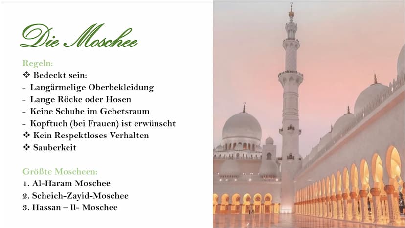 Islam
Präsentation von Iman und Schugufa
- BOSE BR Inhaltsverzeichnis
Die Geschichte und die Entstehung des
Islams
+
--
Unser Gott
Die Proph