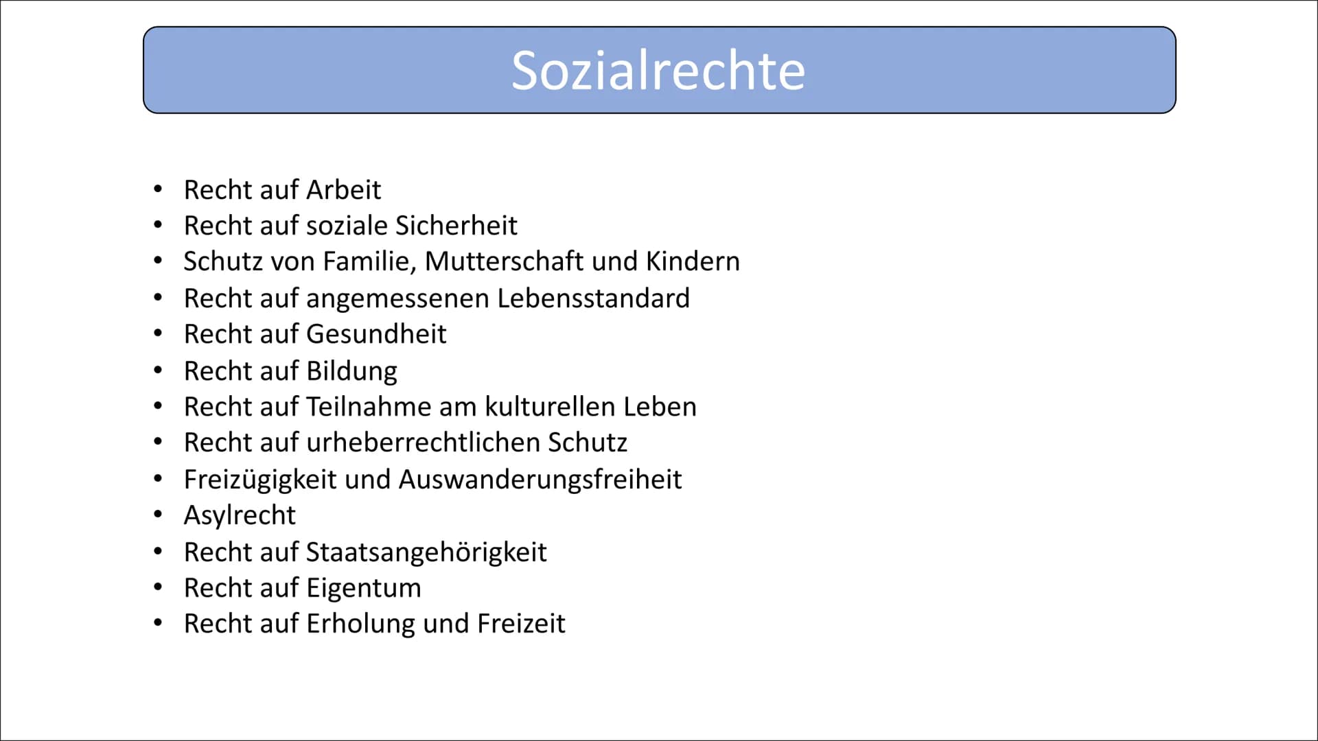 hen
W
Vel
Allgemeine Erklär
Re
Leben L
Allgemeine Erklärung der Menschenrechte
Artikel 9
Schutz vor
Verhaftung und
Ausweisung
Menschenrechte