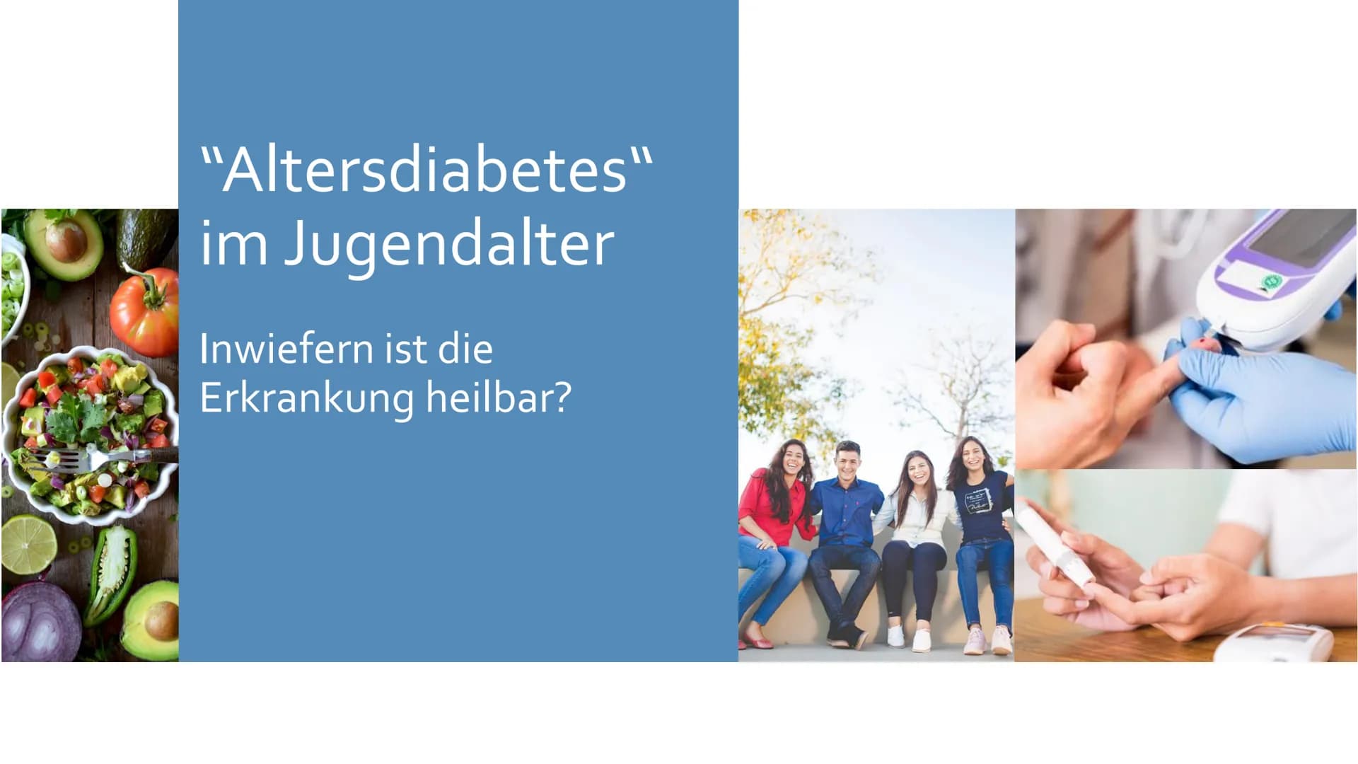 "Altersdiabetes"
im Jugendalter
Inwiefern ist die
Erkrankung heilbar?
lai Was ist Diabetes Typ 2?
Unterscheidung Diabetes Typ 1 und Typ 2
De